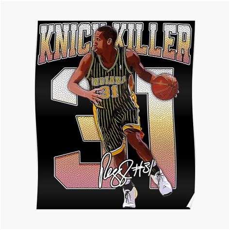 Reggie Miller Choke Sign Basketball Legend Player Signature S S