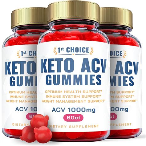 3 Pack 1st Choice Keto Acv Gummies Supplement For Weight Loss