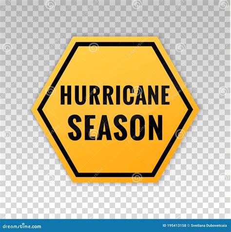 Hurricane Season Sign Alert Icon Tempest Forecast Tornado Blow