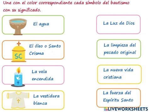 Actividad De S Mbolos Del Bautismo Sacramento Del Bautismo Bautismo