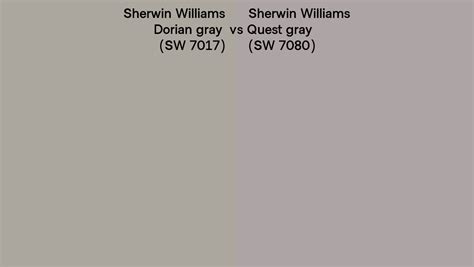 Sherwin Williams Dorian Gray Vs Quest Gray Side By Side Comparison