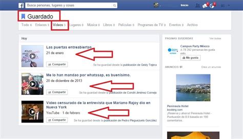 Como Guardar videos en Facebook para visualizarlo más tarde