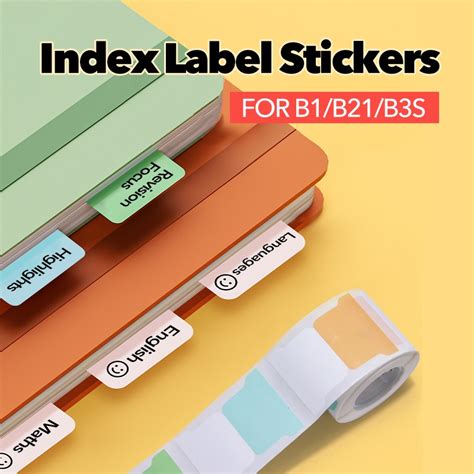 Niimbot Index Smart Printer Thermal Label Stickers Colorful Label Sticker Waterproof Paper For