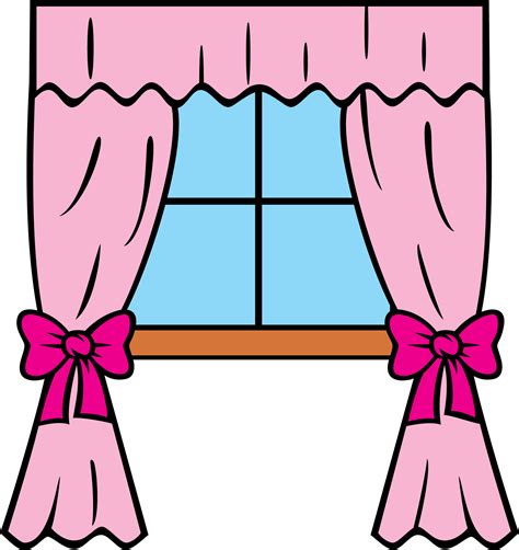 Window With Curtain Png