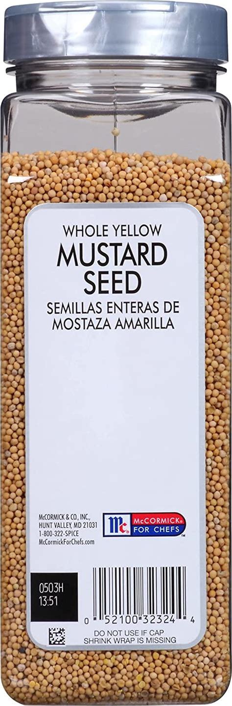 Mccormick Culinary Whole Yellow Mustard Seed Oz Ideal For Pickling