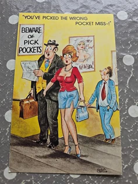 Vintage Saucy Seaside Comic Postcard Bamforth Black Triangle No By