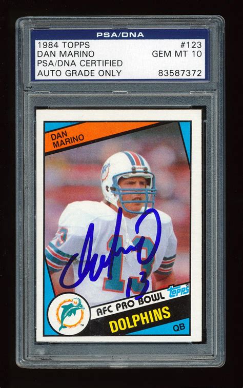 Dan Marino Football Slabbed Autographed Rookie Cards