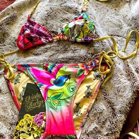 Christian Audigier Swim New Christian Audigier Piece String Bikini Poshmark