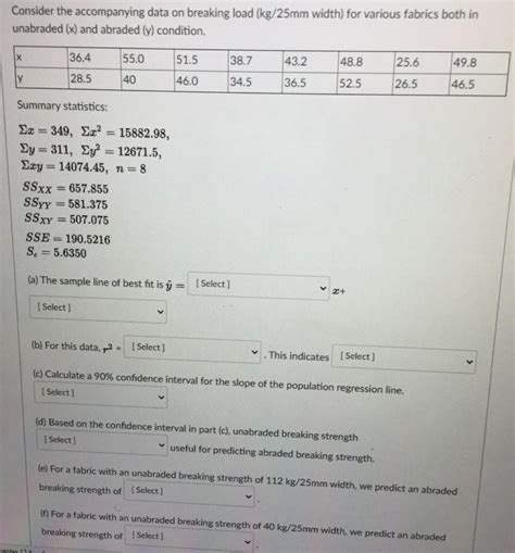 Solved Consider The Accompanying Data On Breaking Load Chegg