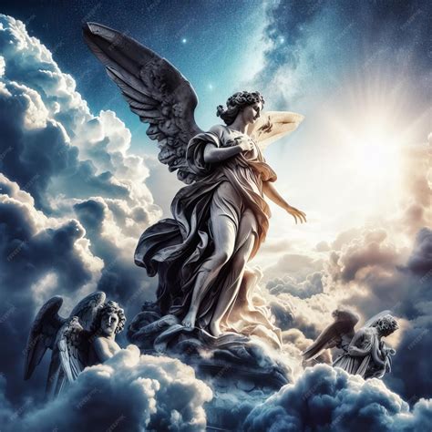 Premium Photo | Angels in the sky beautiful and radiant and very glorious