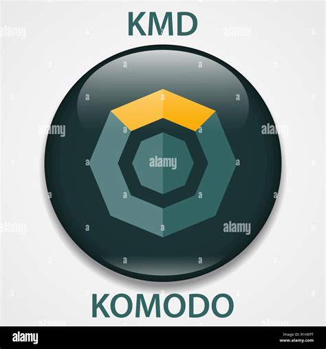 Komodo Coin cryptocurrency blockchain icon. Virtual electronic ...