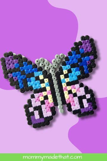 Butterfly Perler Bead Patterns With Free Printable Template