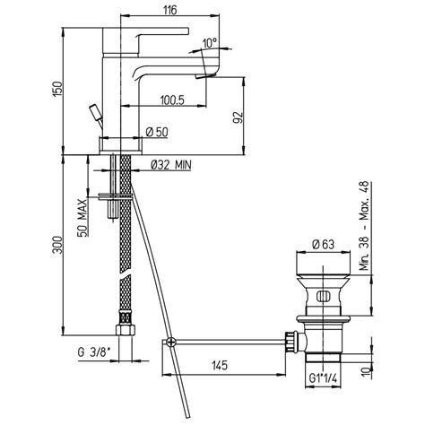 PAINI ARENA SINGLE-LEVER BASIN MIXER WITH POP-UP WASTE