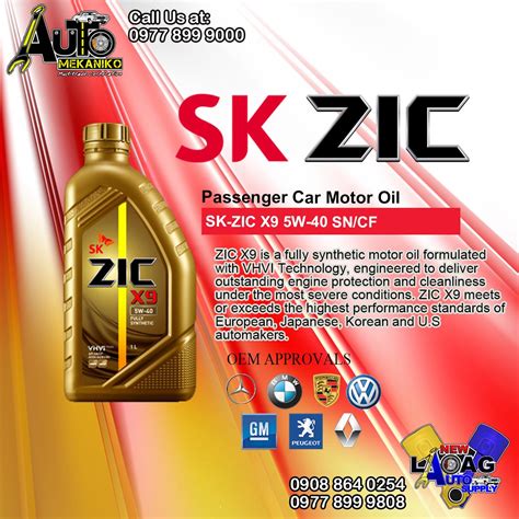 SK-ZIC X9 5W-40... - Auto-Mekaniko Multitrade Corporation