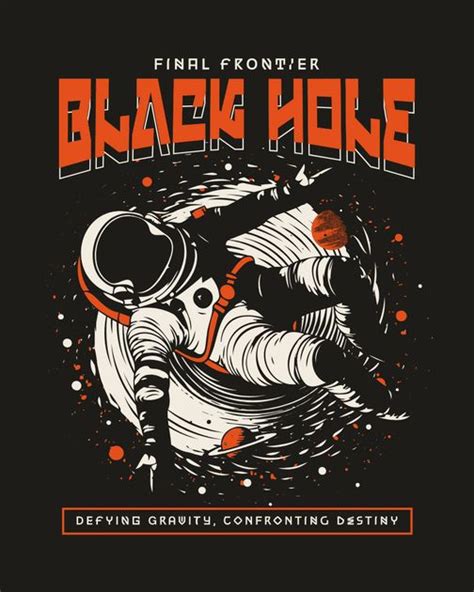 Black Hole T-Shirt Design Template — Customize it in Kittl