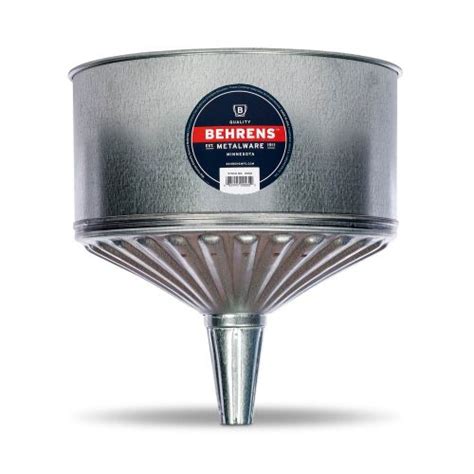 12 Quart Galvanized Steel Funnel Behrens Mfg