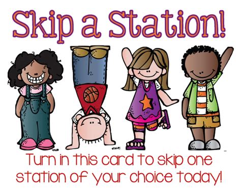 Kindergarten Superkids Skip A Station Freebie