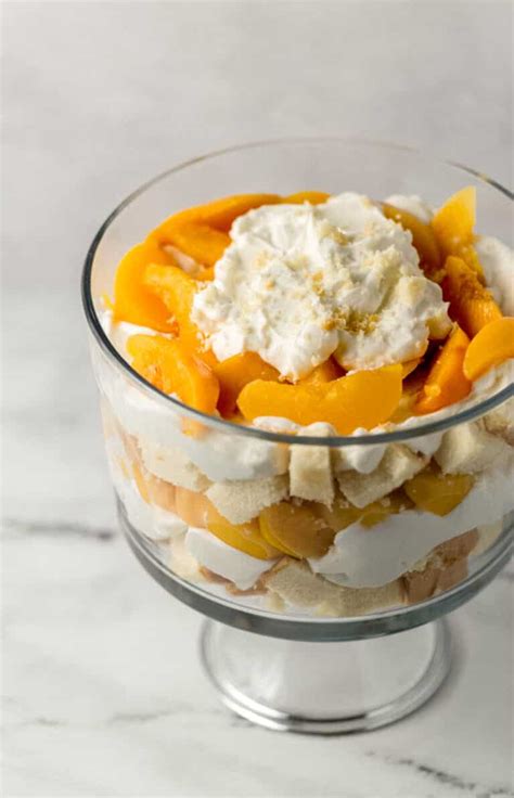 California Cling Peaches And Cream Trifle