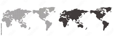 World map of dots Vector Stock Vector | Adobe Stock