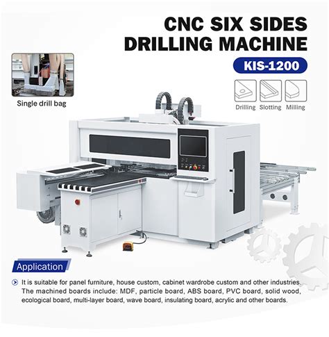 Kis 1200 Six Side Hole Drilling Cnc Machine For Wood Drilling Machine