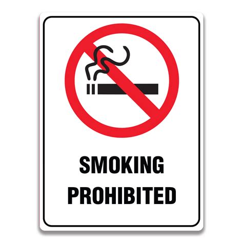 SMOKING PROHIBITED SIGN - Safety Sign and Label