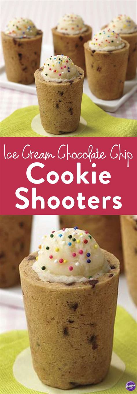 Ice Cream Chocolate Chip Cookie Shooters Recipe Food Chocolate