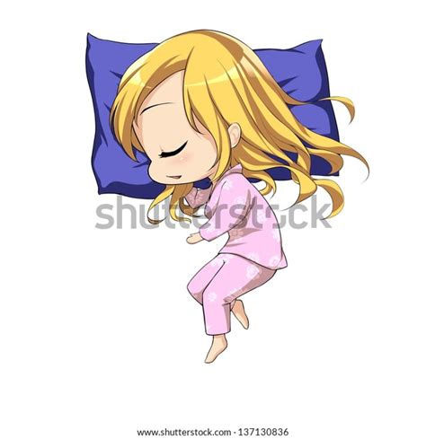 Sleeping Anime Girl Drawing