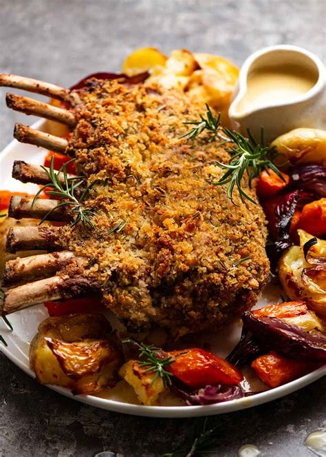 Rosemary Garlic Marinated Rack Of Lamb Roasted Recipetin Eats