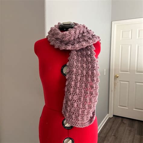 Popcorn Stitch Scarf - Etsy