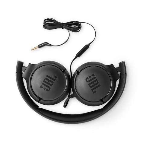 Jbl Tune 500 Wired On Ear Headphones In Black Jblt500blkam The Home Depot