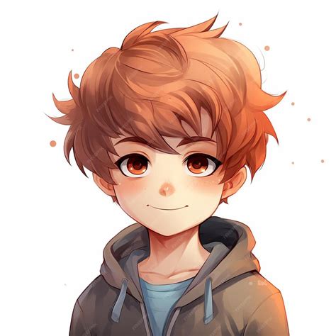 Premium AI Image | a cartoon of a boy with a brown hair style.