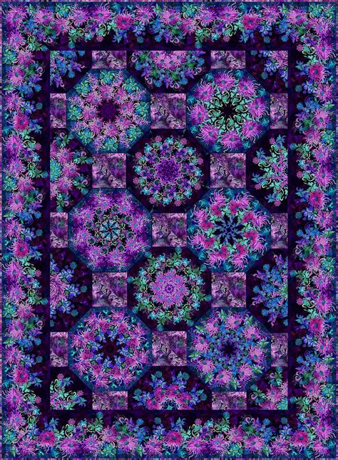 Floragraphix V Kaleidoscope Quilt Kit By Jason Yenter For In The