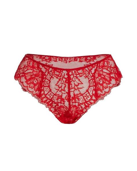 Wolford Belle Fleur Lace Bikini Brief In Red Lyst