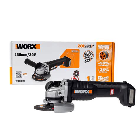 Esmerilhadeira 20v Sem Bateria 4 1 2 Brushless Wx812 9 Worx Loja Brafer