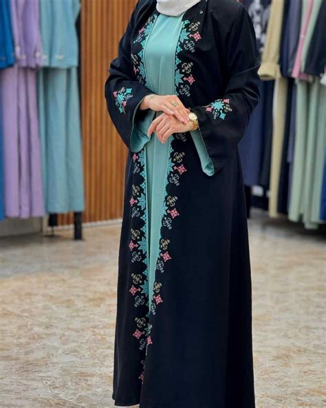 Mariyam Embroidery Dubai Cherry Borka Muslim Wear