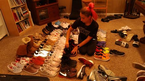 me with about 80 pairs of shoes. mostly running but i have a couple