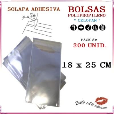 Bolsa De Celofan Con Solapa Adhesiva X Cm