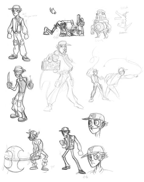 Video Game Concept Sketches By Theredpencil On Deviantart