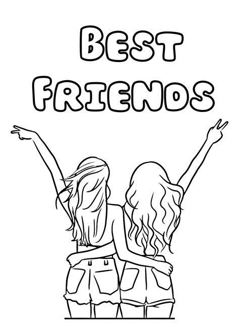 Friendship Coloring Pages Coloringpagesonly