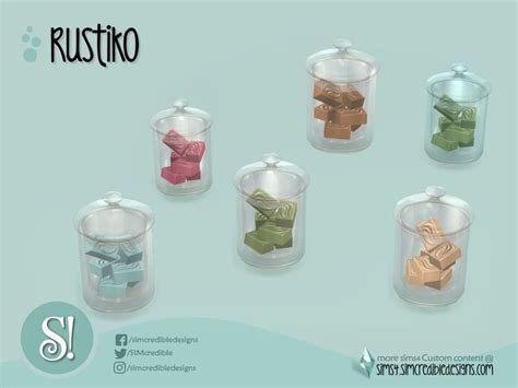 SIMcredible S Rustiko Soaps Glass Sims 4 Sims Sims 4 Kitchen