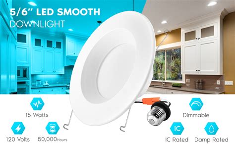 Luxrite Inch Led Recessed Lights Dimmable W K Natural