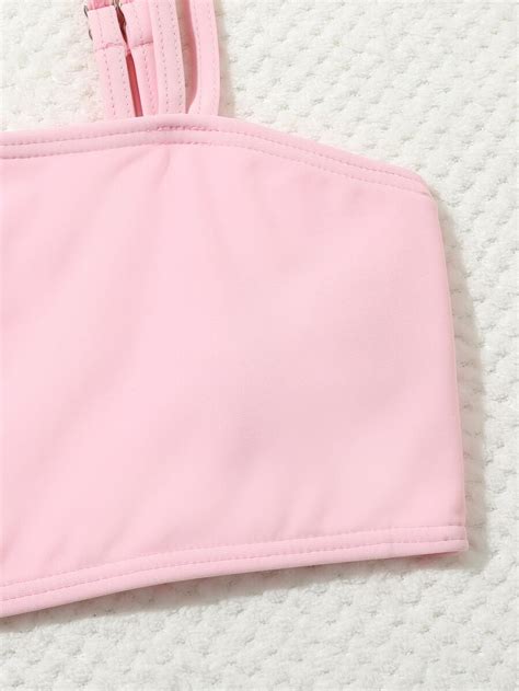 Tween Girl Tropical Print Bikini Set With Tie Front Kimono Summer Beach SHEIN EUR