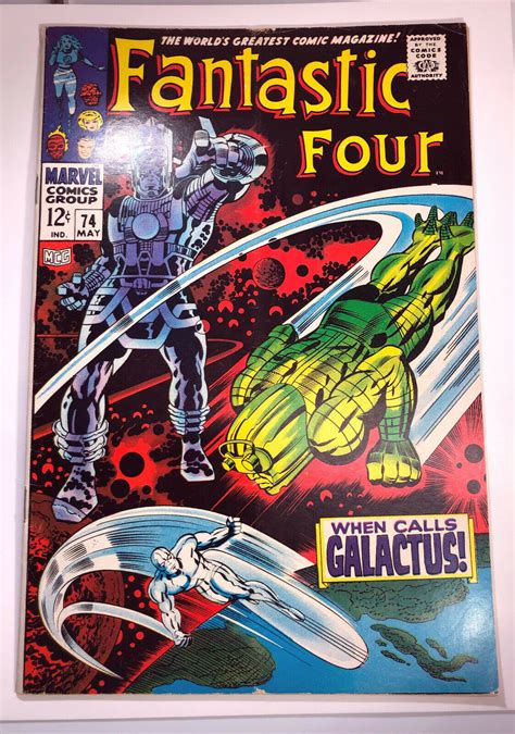 Comicsvalue Fantastic Four 74 1968 Marvel Silver Surfer