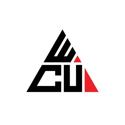 WCU triangle letter logo design with triangle shape. WCU triangle logo ...