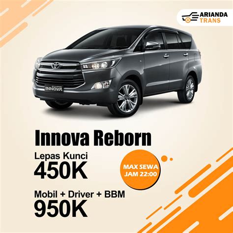 Sewa Innova Reborn Malang Mulai Rp Untuk Jam