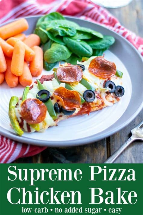 Supreme Pizza Chicken Bake Recipe Low Carb The Schmidty Wife