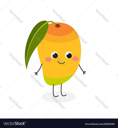 Cute cartoon mango Royalty Free Vector Image - VectorStock