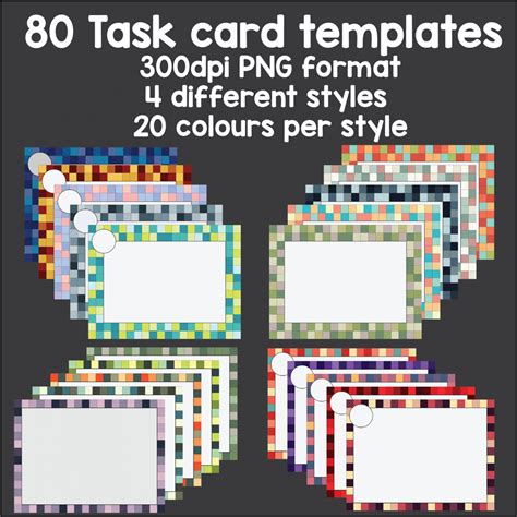 80 Task Card Templates For Task Card Template Creative Inspirational