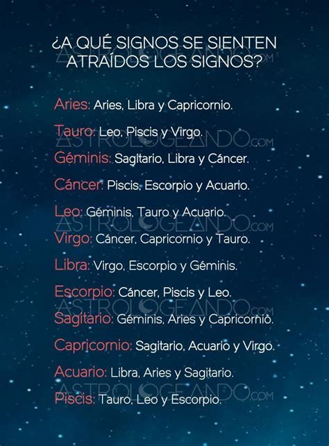 ¿a Qué Signos Se Sienten Atraídos Los Signos Signos Signos Del