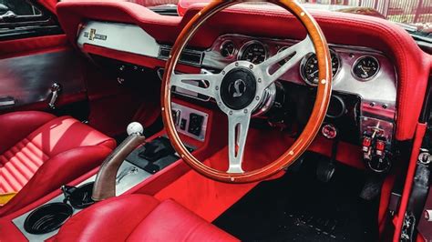 Premium Photo | Black Ford Mustang Shelby GT500 year 1967 interior details